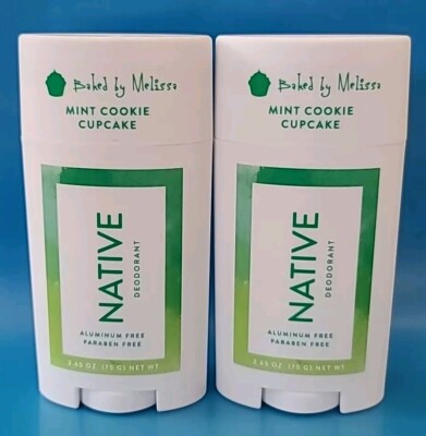 New NATIVE Deodorant Sensitive Aluminum Free, MINT COOKIE CUPCAKE - PACK of 2 