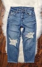 American Eagle Mom Jeans Women's Size 6 Distressed Denim