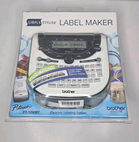 Brother Simply Stylish PT-1290BT P-Touch Electronic Home Office Label Maker NEW - Picture 7 of 9