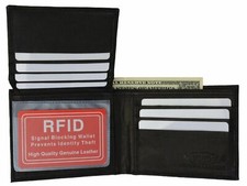 Marshal RFID Blocking Mens Leather Bifold Wallet Removable ID Card Passcase