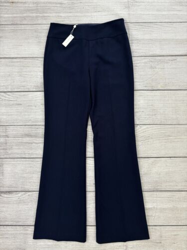 TRINA TURK PHINEAS FLAIR NWT Womens Sz 4 Navy Side Zip Stretch Trouser Pants