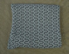 HB Hudson Baby Blue White Print Baby Swaddle Blanket Muslin Cotton