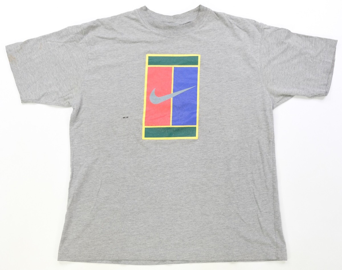 Rare Vintage NIKE Challenge Court Swoosh Graphic T Shirt 90s 2000s