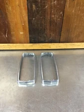 MG MGB & Triumph Spitfire • Original Front Park Lamp Chrome Trim. Used.  KMG406