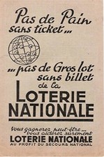 France PAIN Ticket rationnement sans cachet MAI 1941 J1 V Titre C 72 TRES RARE
