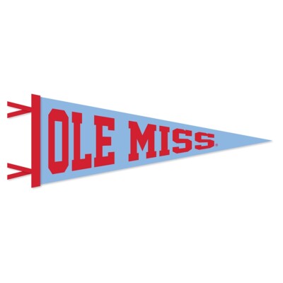 Mississippi Ole Miss Rebels Wool Felt Pennant - 9'' x 24''