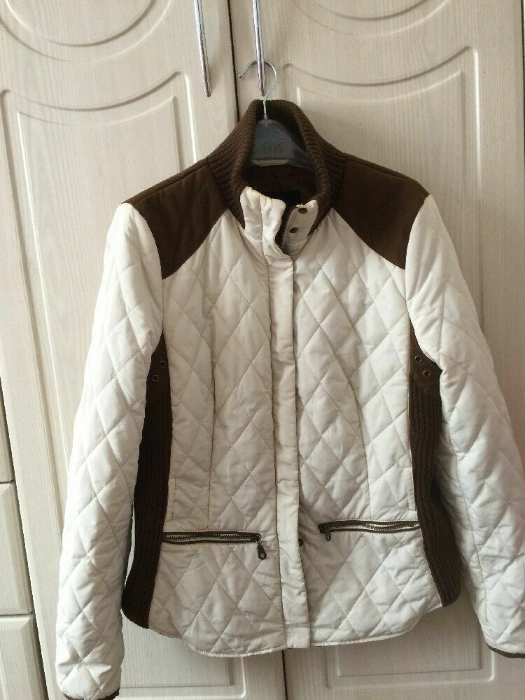 Zara Basic Cream & Brown Collared Detailed Fitted… - image 2