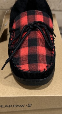 New BEARPAW Men Moc II Black Multi Red Plaid Slip‎ On Slipper Shearling Lined 10 New BEARPAW Men Moc II Black Multi Red Plaid Slip On Slipper  main image 2