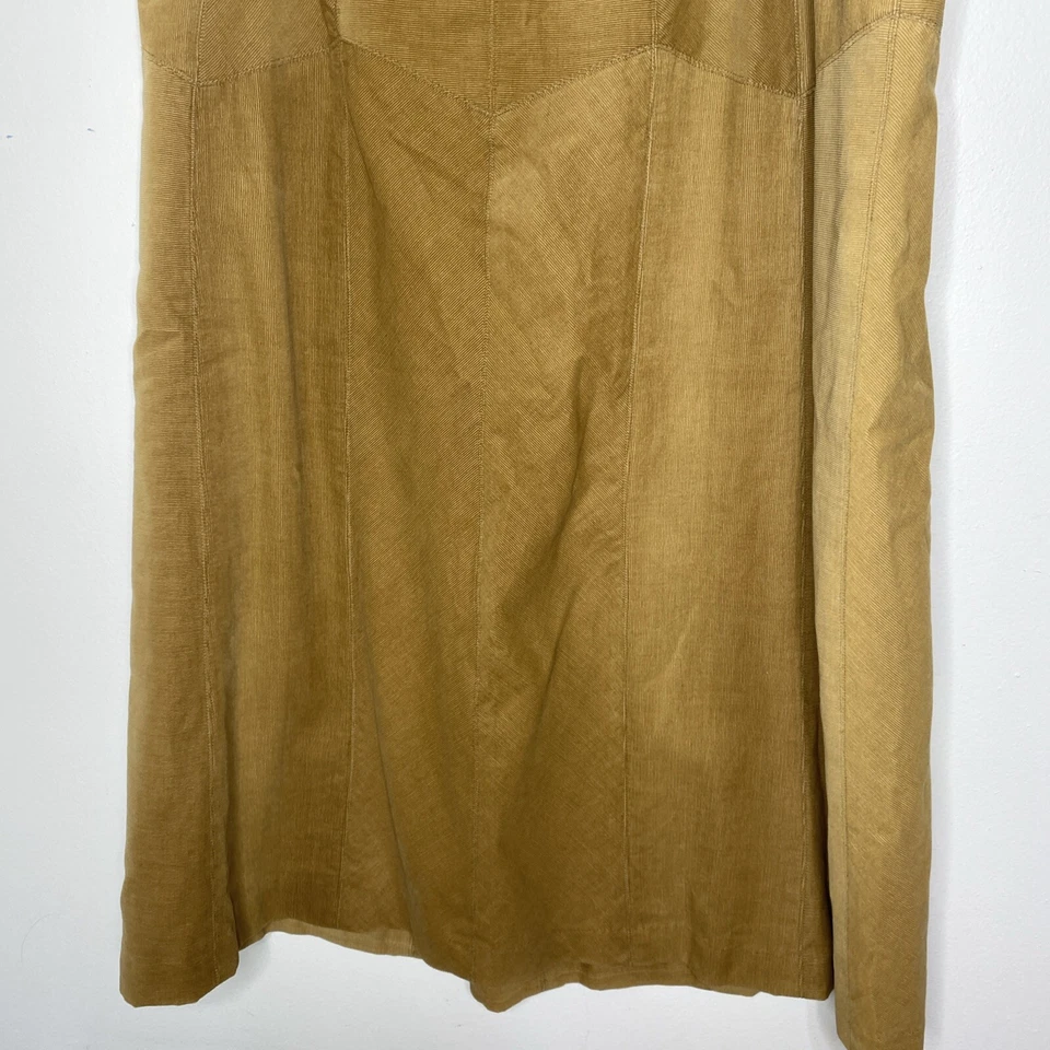 Falda Sundance Pana Tostada Talla 16 Tostada Midi Larga Línea A Vaquero Occidental Boho Foto 3 de 4