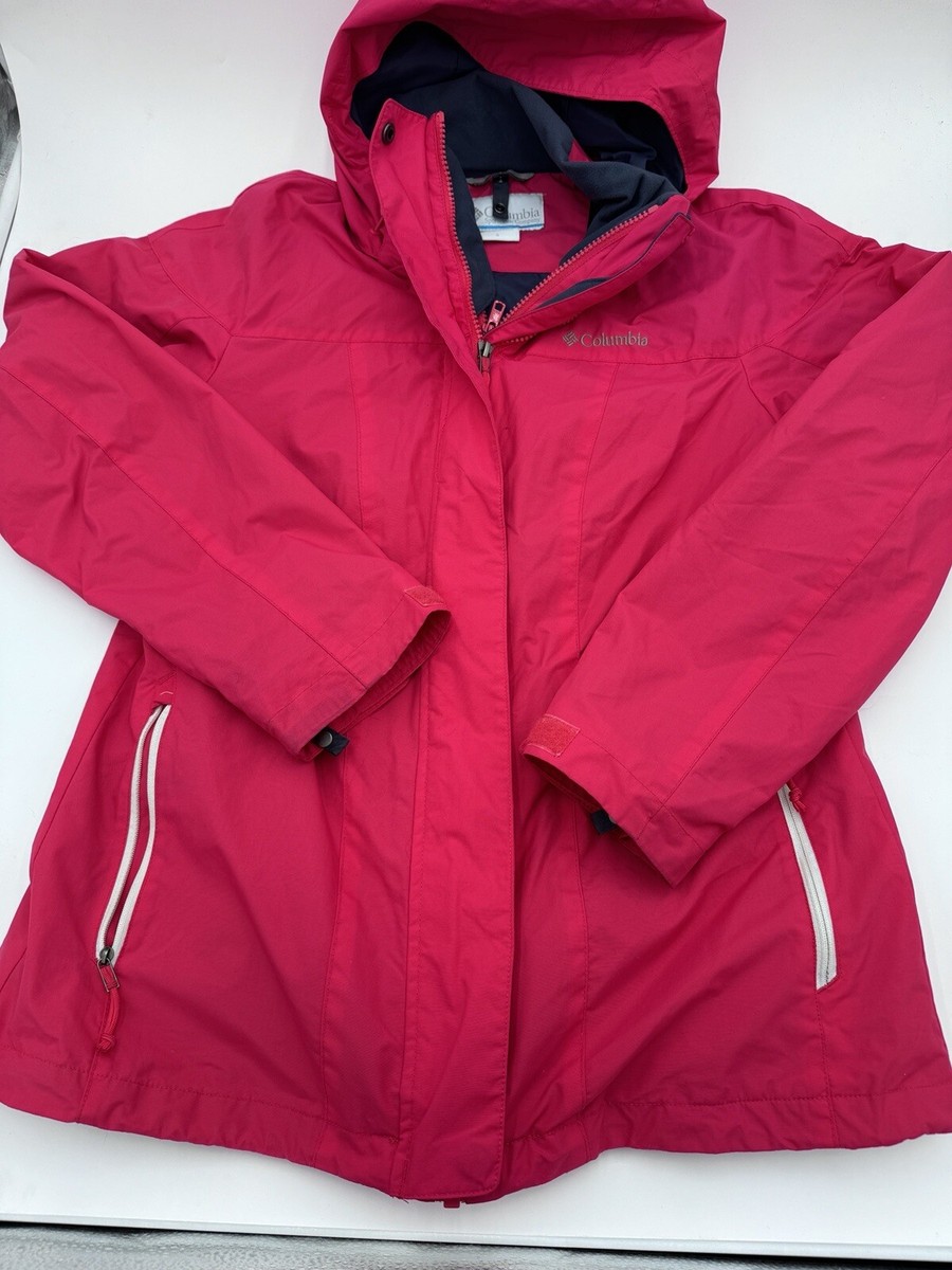 Columbia Interchange Omni Shield Jacket Women's S Hot Pink Fleece