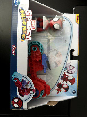 Hasbro Marvel Spidey and His Amazing Friends, Spidey Action Figure with Toy Moto