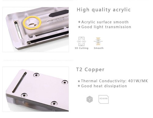 Bykski RAM Water Cooling Block for Dual Channel 2pcs RAM or 4 Channel 4pcs - 第 14/16 張圖片