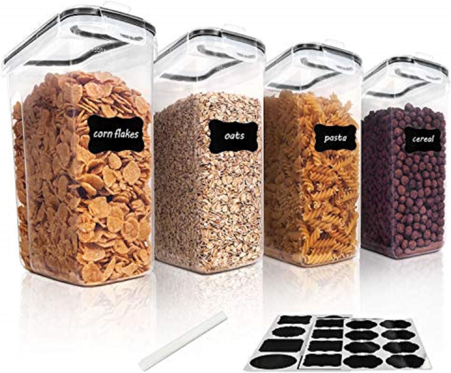 4x 4L Große Vorratsdosen Set,Müsli Schüttdose & Frischhaltedosen, BPA frei