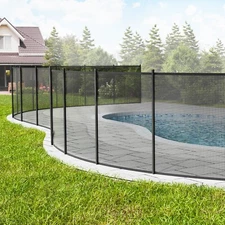 Pool Fence 4 x 96 FT Removable Pool Fences for Inground Pools Outdoor