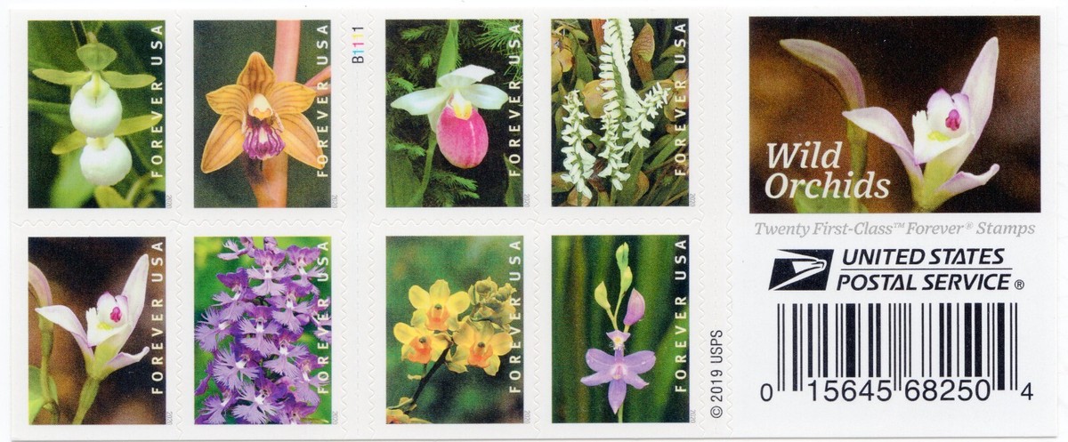 Scott #5454b Wild Orchids Booklet of 20 Forever Stamps - MNH UV