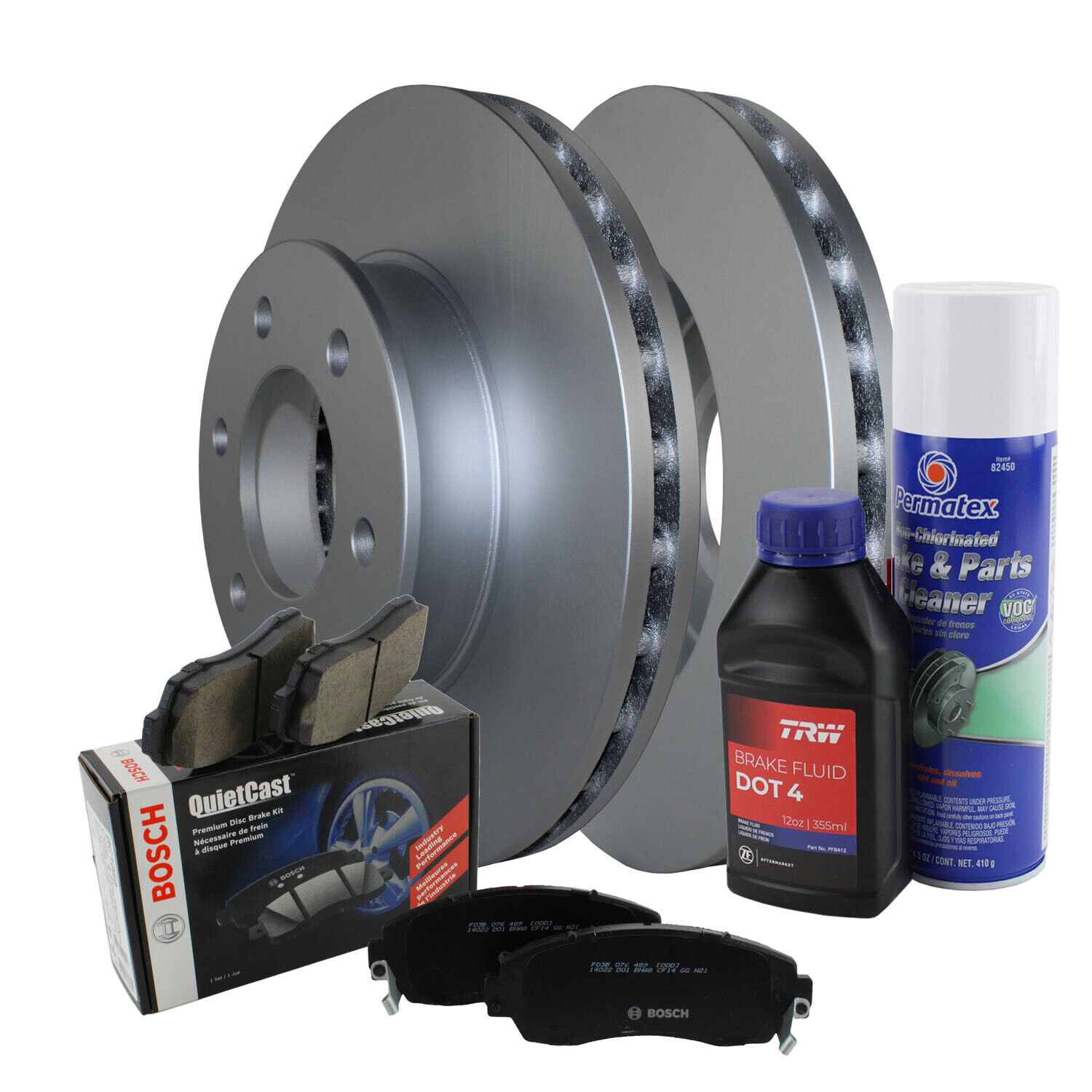 Front Brake Kit 300mm Disc Rotors Bosch Semi-Met Pads For Dodge MB Sprinter 2500