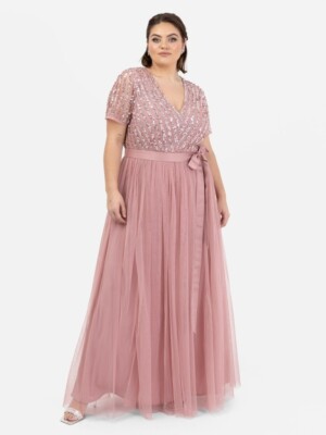 maya bridesmaid dresses plus size Sale Ready-to-Ship Sequin Bridesmaid Dress