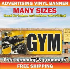 GYM Advertising Banner Vinyl Mesh Sign Fitness Simulator Trainer Instructor