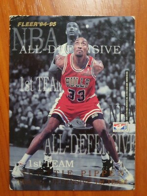 Carte collection Fleer All Défensive 94 95 NBA Scottie Pippen