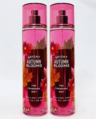 2 Bath & Body Works BRIGHT AUTUMN BLOSSOMS Fine Fragrance Mist Body Spray 8 oz