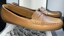 Coach and Four US Size 7.5 Medium Nerys Cognac Tumbled Calf Leather Flats