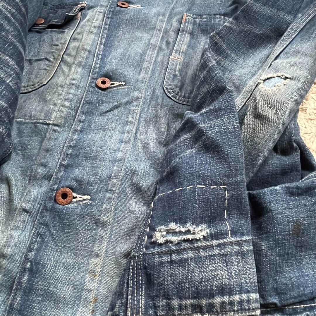 RRL RALPH LAUREN Men's Vintage like coverall denim jacket RRL RALPH LAUREN Men's Vintage like coverall denim jacket
