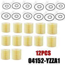 04152-YZZA1 Engine Oil Filter Pack of 12 For Toyota Lexus Scion New