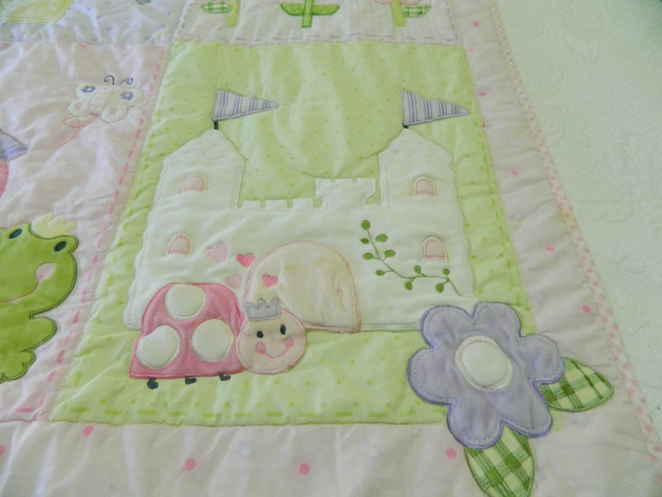 COLCHA BEBÉ PRINCESA ROSA PASTEL RECIÉN NACIDO L-21 Foto 2 de 4