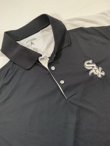 Antigua Chicago White Sox Polo Shirt Mens XL MLB Short Sleeve Pullover