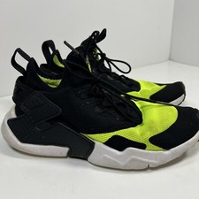 Nike Air Huarache Drift Lifestyle Kids 4.5 Black Volt Shoes 943344-700