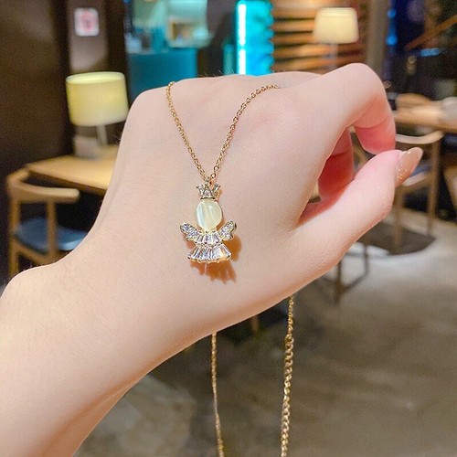 18K Gold Plated Angel Pendant Necklace 