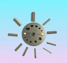 Disc Cutter 2 Different Shapes|Set of 10 Punches|5 Stars|5 Hearts| 6 to 16mm|