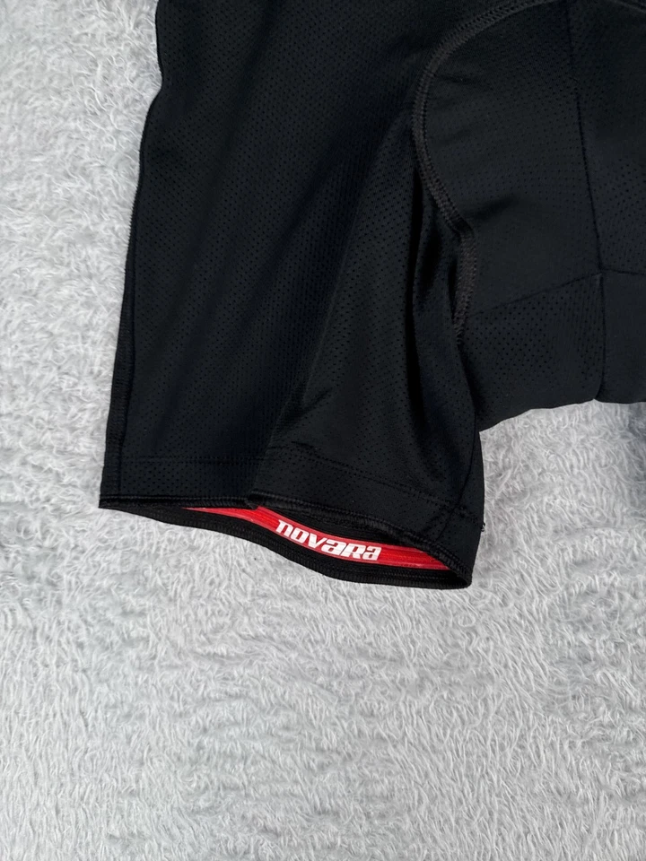 Pantalones Cortos de Ciclismo Novara Adultos Medianos Negros Forro Nylon Mezcla Spandex Acolchados Foto 3 de 4