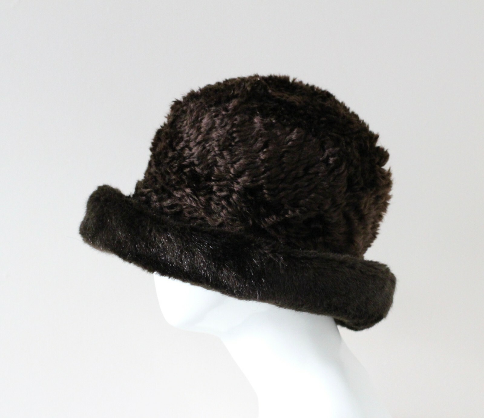 PHILIP TREACY brown faux fur sheepskin mink winter bucket hat unisex 59 image 7