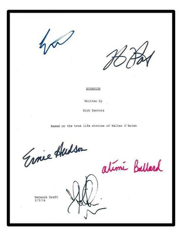 SCORPION TV SCRIPT SIGNED ELYES GABEL KATHARINE MCPHEE ROBERT PATRICK + MORE