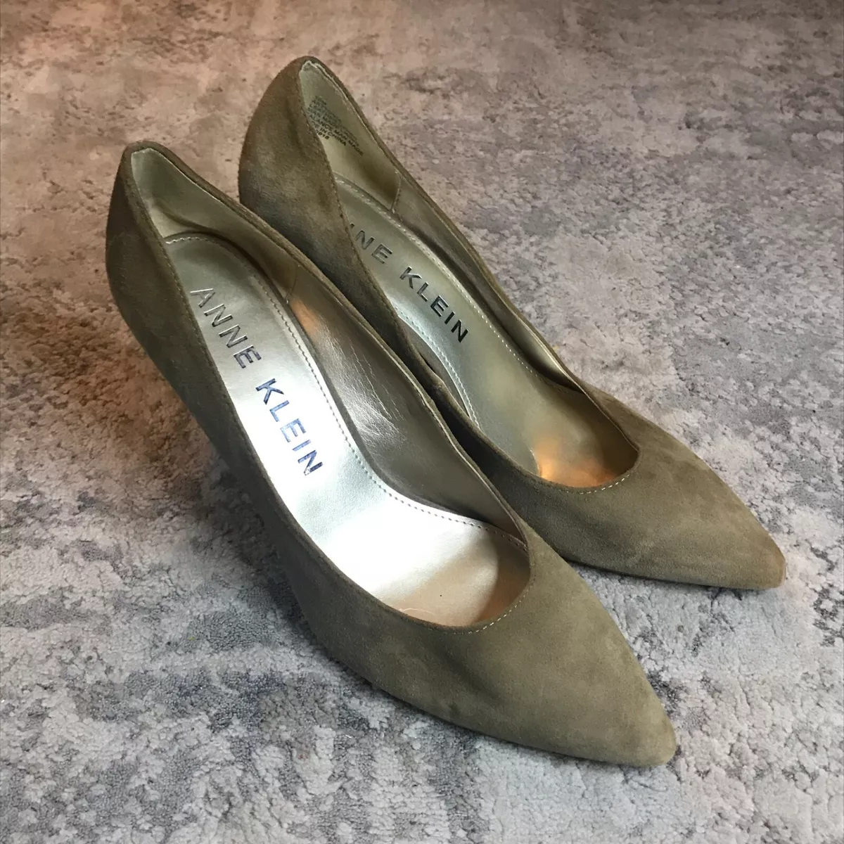 Anne Klein Pump Heels 10 M Taupe Beige Tonia Slip On Almond Toe