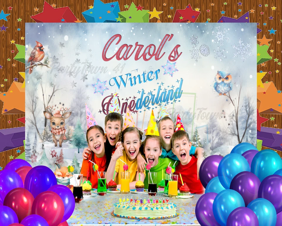 10x5ft Winter ONEderland, Winter Birthday backdrop, ONEderland photo booth - Image 3 of 4