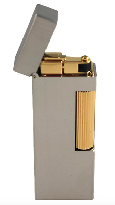 Dunhill Rollagas Lighter, Brushed Palladium & Gold Plated, 061056