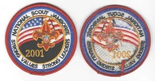 2001 National Jamboree Youth Patch, Twill Left, Molded Plastic Back