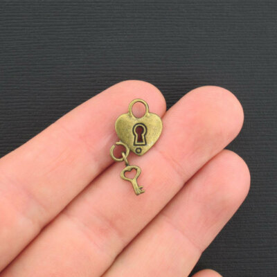 10 House charms antique bronze tone BC288