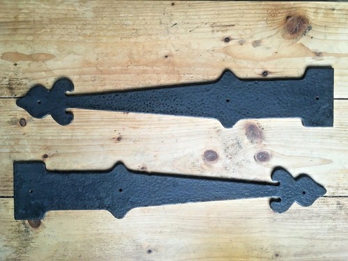 LARGE RECLAIMED ART NOUVEAU STYLE FALSE DOOR GATE HINGE BRACKET GRAND ENTRANCE - Picture 3 of 8