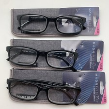 "3 PAIR" Foster Grant MAGNIVISION BOSTON Black 2.50 Reading Glasses READERS