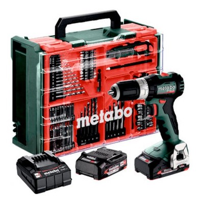Metabo SB 18 L BL Set Mobile Werkstatt Akku-Schlagbohrschrauber 2 x 2 Ah LiHD...