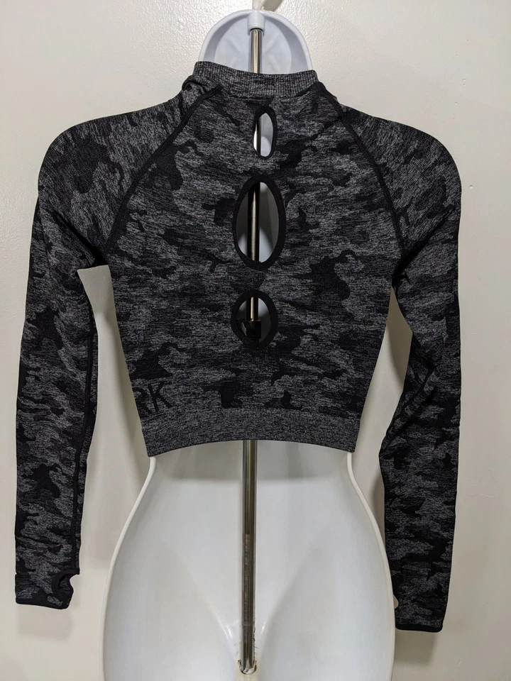 Top deportivo Gymshark Adapt camuflaje sin costuras para mujer XS manga larga #2140 Foto 3 de 4