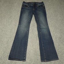 American Eagle Women's Jeans 2 Short Medium Wash Kick Boot Stretch