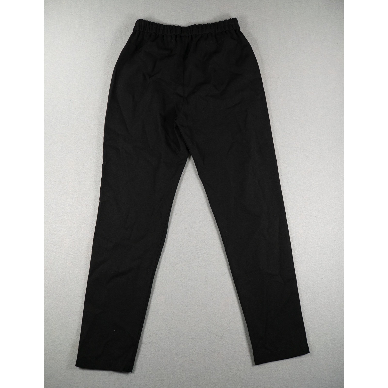 Maison Kitsune Womens Pleated Tapered Wool Blend Trousers Black image 5