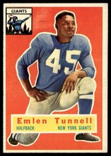 1956 Topps Football Card Emlen Tunnell New York Giants #17 EX+