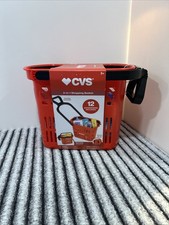 New RARE CVS Kids Shopping cart basket 13 piece with handle