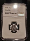 1928 Lincoln Wheat Cent Penny MS65 Just STUNNING