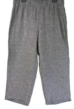 NEW Eileen fisher Organic linen/Tencel cropped pants black/white size M P3525